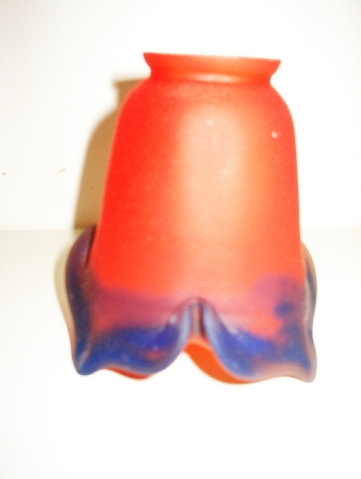 Tulipe pâte de verre PM pointe rouge