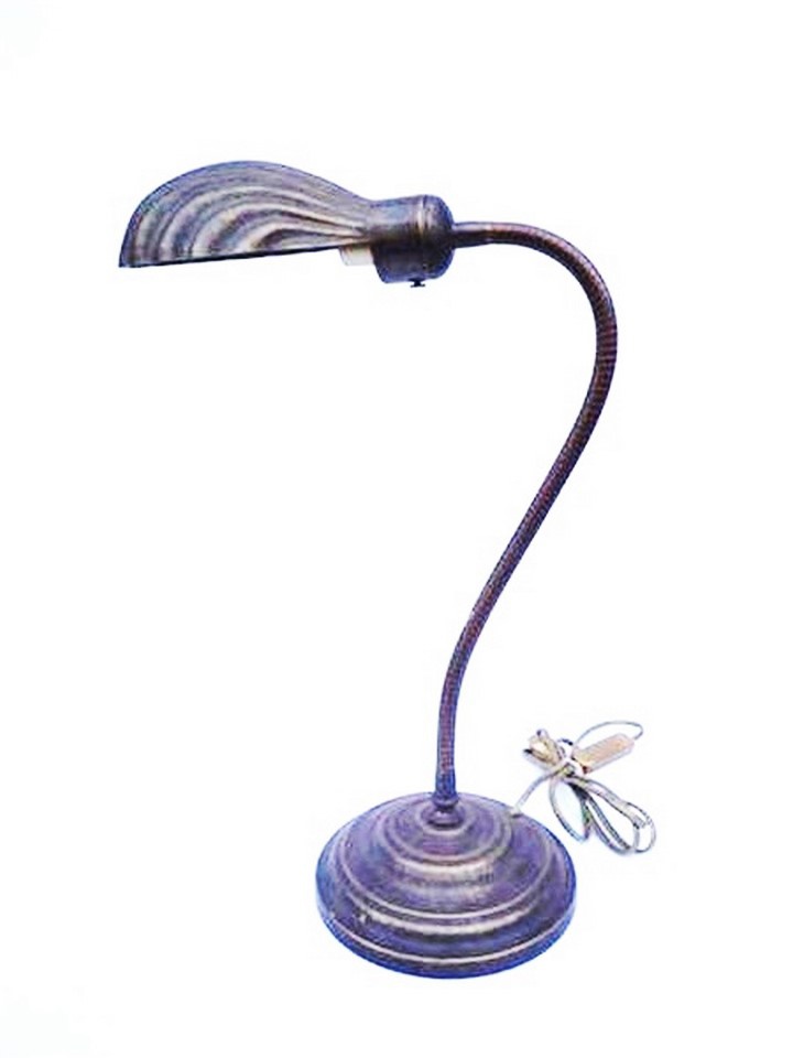 Lampe pour hôtel, modèle écran coquille patinée, lampe TIEF, lampe de bureau, TIEF leuchten