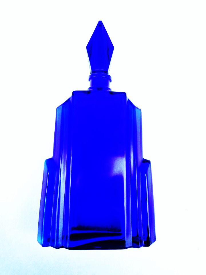 Flacon* o Brodway bleu nuit / H. 17 CM