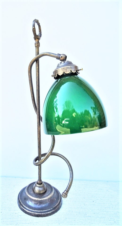 Lampe Art Déco, Lampe pour hôtel et restaurant, lampe pour brasserie, Liane réflecteur notaire vert