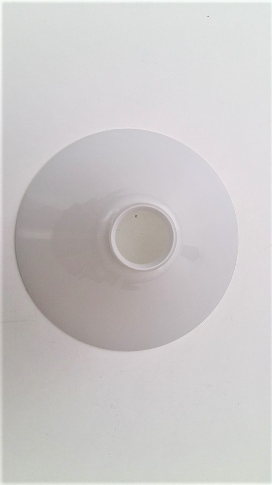 Reflecteur opale blanc diamètre 22 cm vue de dessus