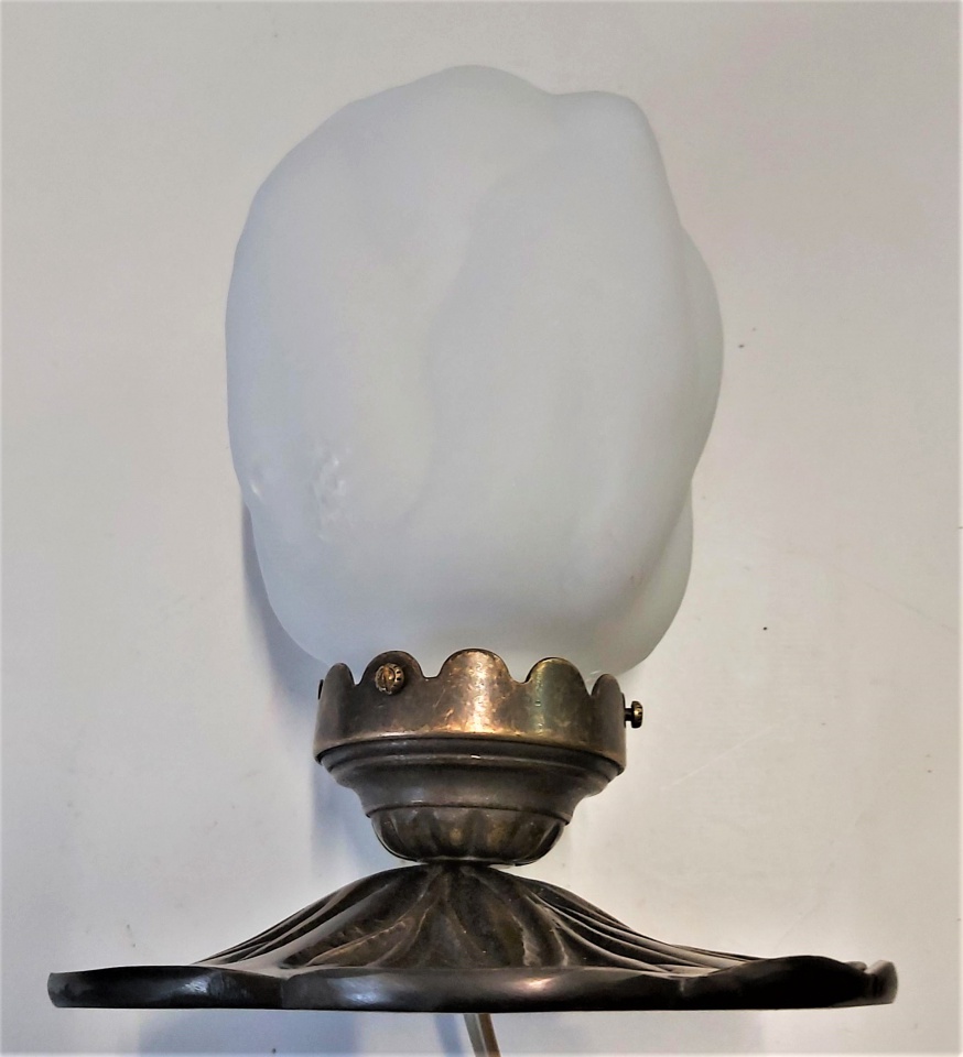 Lampe en pâte de verre, Lotus Magnolia PM, hauteur 20 cm, lampe pate de verre