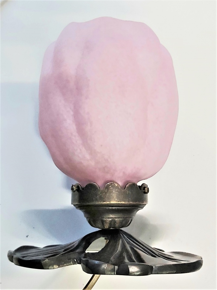 Lampe en pâte de verre, Lotus Magnolia PM, hauteur 20 cm, lampe pâte de verre